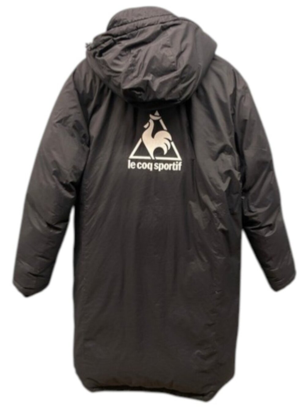 Le Coq Sportif Modulate Down Parka Coat Men's Large Black Hooded Winter